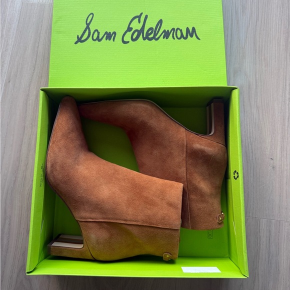 Sam Edelman Brown Suede Booties - Picture 2 of 4